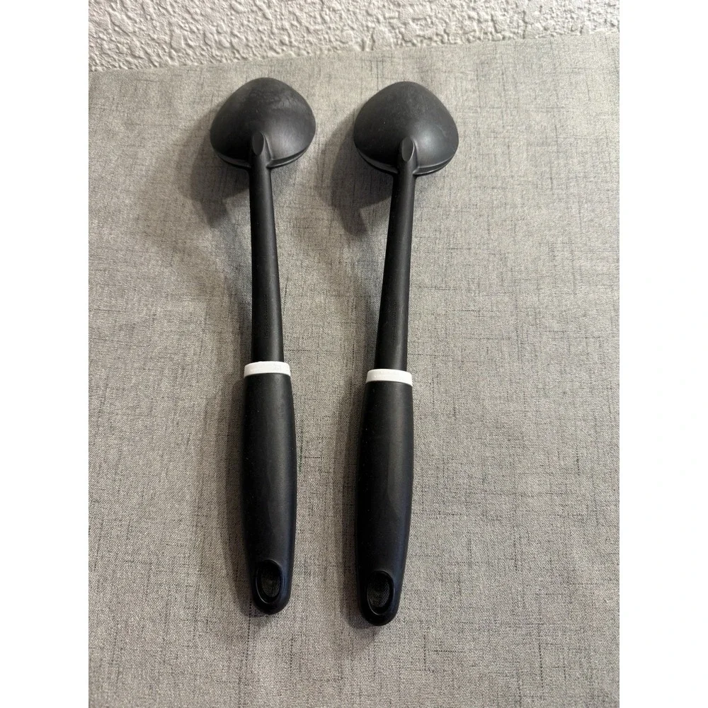 McCormick Black Kitchen Utensil 2 Piece Set Solid Spoons